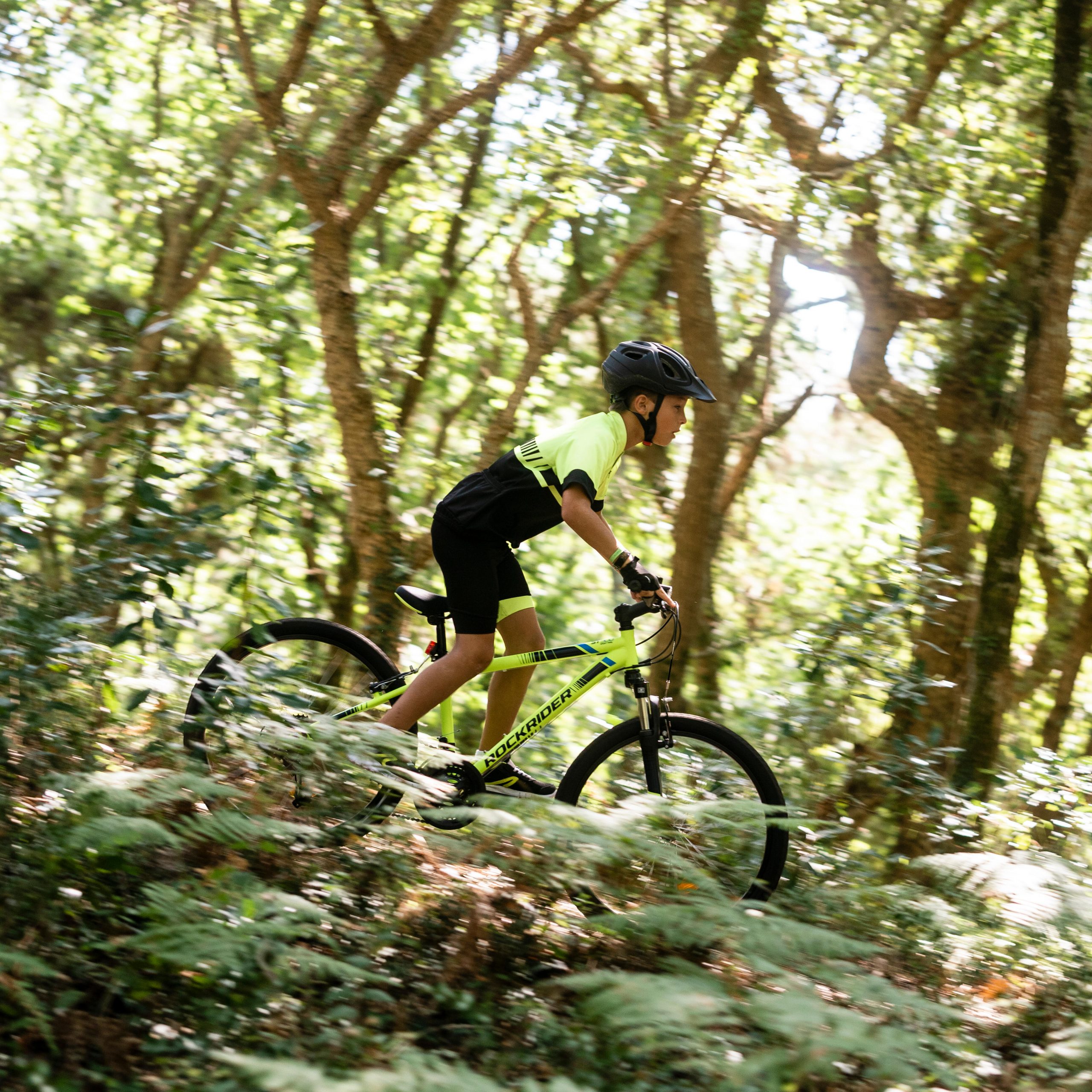 VTT ENFANT ROCKRIDER ST 500 24 POUCES 9-12 ANS JAUNE FLUO – Image 11