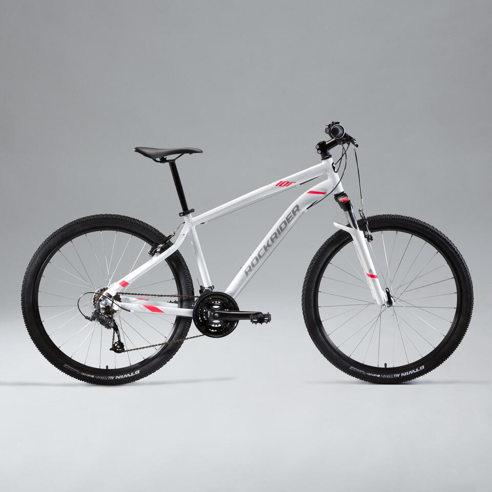 RECONDITIONNÉ - VÉLO VTT ST 100 FEMME BLANC ROSE 27,5" - TRÈS BON – Image 2