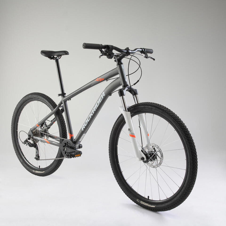 RECONDITIONNÉ - VÉLO VTT ST 120 GRIS ORANGE 27,5" - TRÈS BON – Image 2