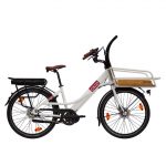 VÉLO CARGO COMPACT ÉLECTRIQUE - FAMILÉÖ 7 VITESSES BLANC