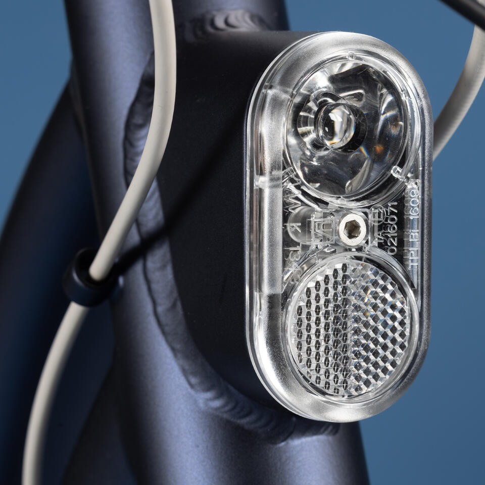 VELO DE VILLE ELECTRIQUE ELOPS 900 CADRE HAUT BLEU MARINE – Image 12