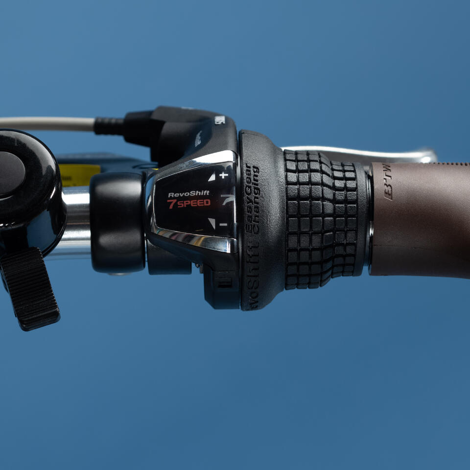 VELO DE VILLE ELECTRIQUE ELOPS 900 CADRE HAUT BLEU MARINE – Image 14