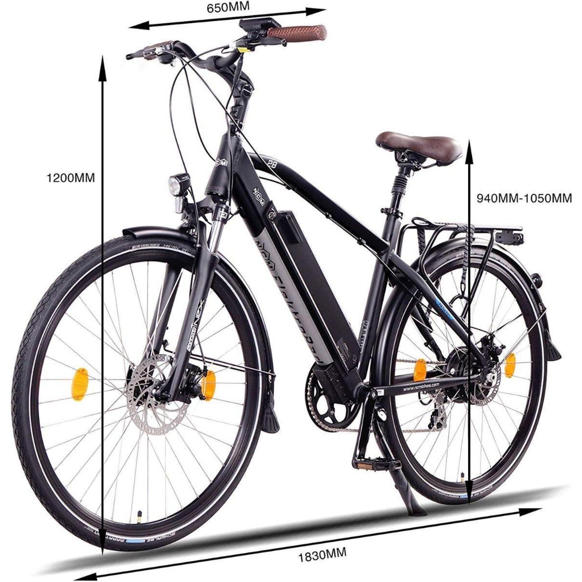 VÉLO ELECTRIQUE URBAIN NCM VENICE PLUS - 28", 250W, BATTERIE 48V 16AH 768WH – Image 5