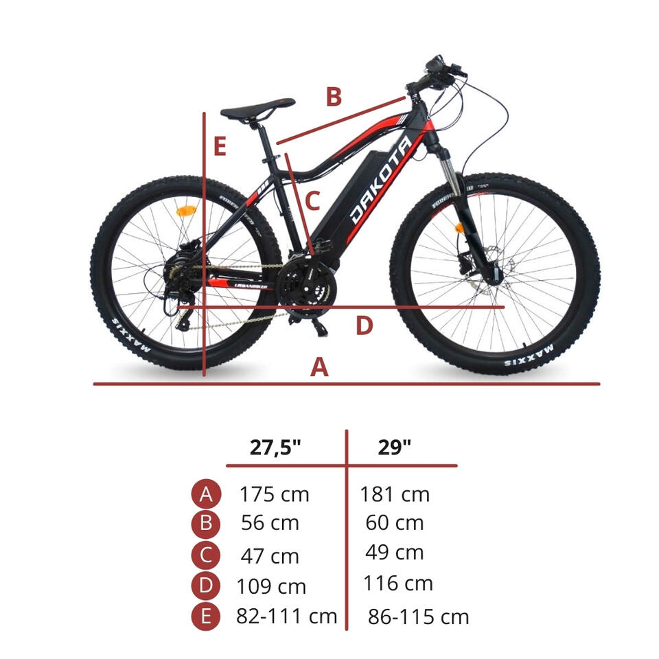 VÉLO VTT ÉLECTRIQUE DAKOTA ROUGE ALL MOUNTAIN – Image 5