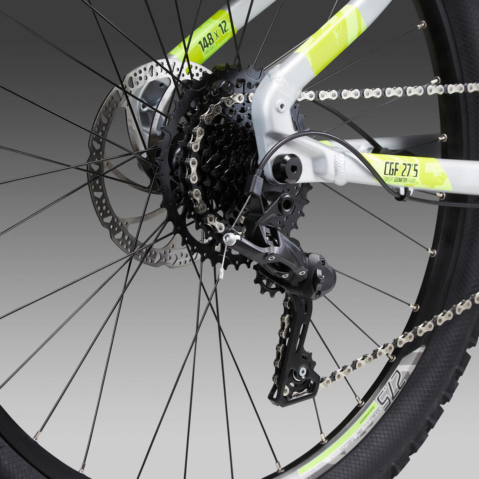 VÉLO VTT ÉLECTRIQUE E-ST 520 GRIS JAUNE 27,5" – Image 4