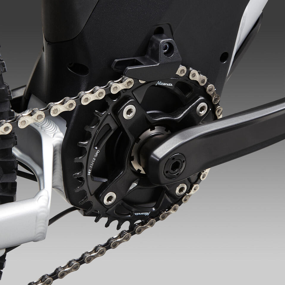 VÉLO VTT ÉLECTRIQUE E-ST 520 GRIS JAUNE 27,5" – Image 5