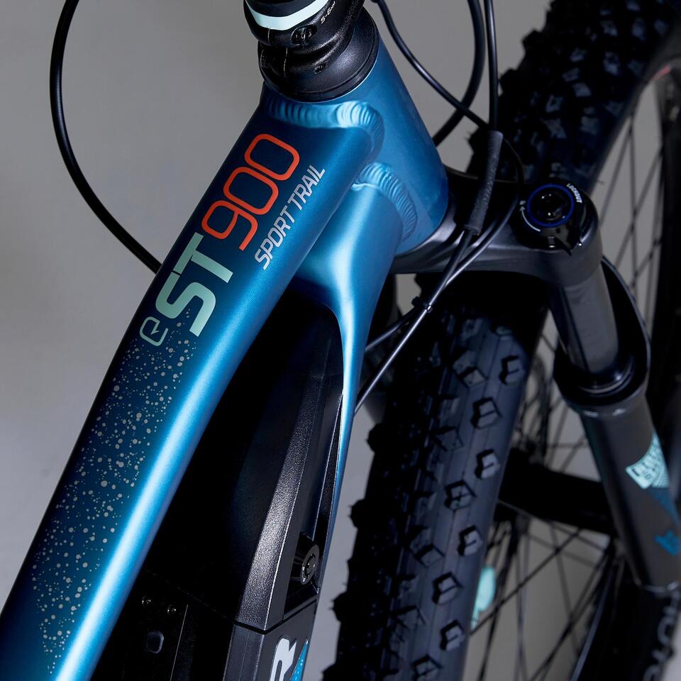 VÉLO VTT ÉLECTRIQUE E-ST 900 FEMME TURQUOISE 27'5" PLUS – Image 9