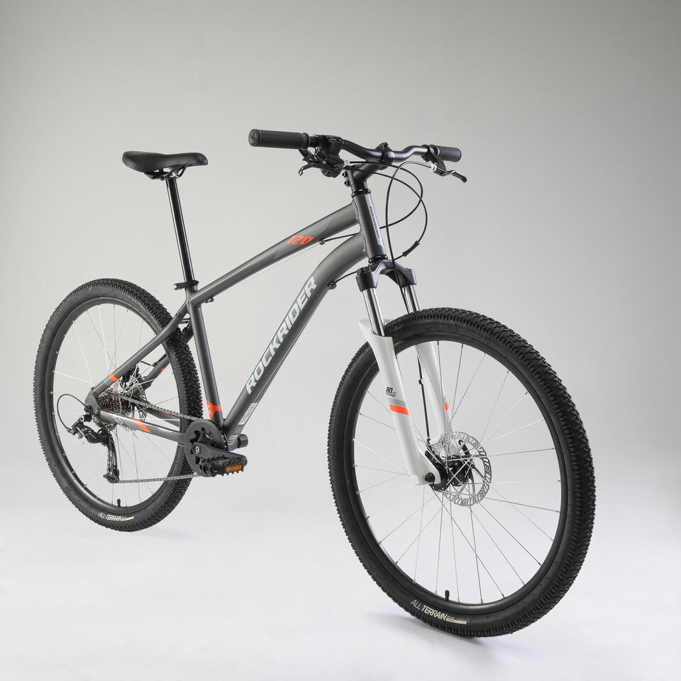 VÉLO VTT ST 120 GRIS ORANGE 27,5" – Image 2