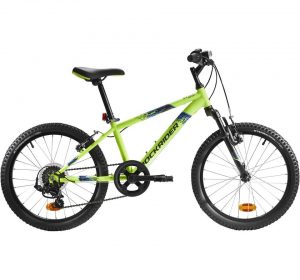 VTT ENFANT ROCKRIDER ST 500 20 POUCES 6-9 ANS JAUNE FLUO