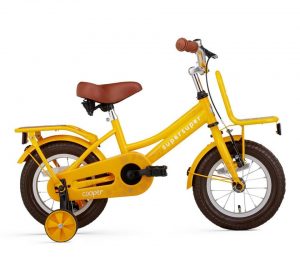 VÉLO ENFANT SUPERSUPER COOPER BAMBOO - 12 POUCES - JAUNE
