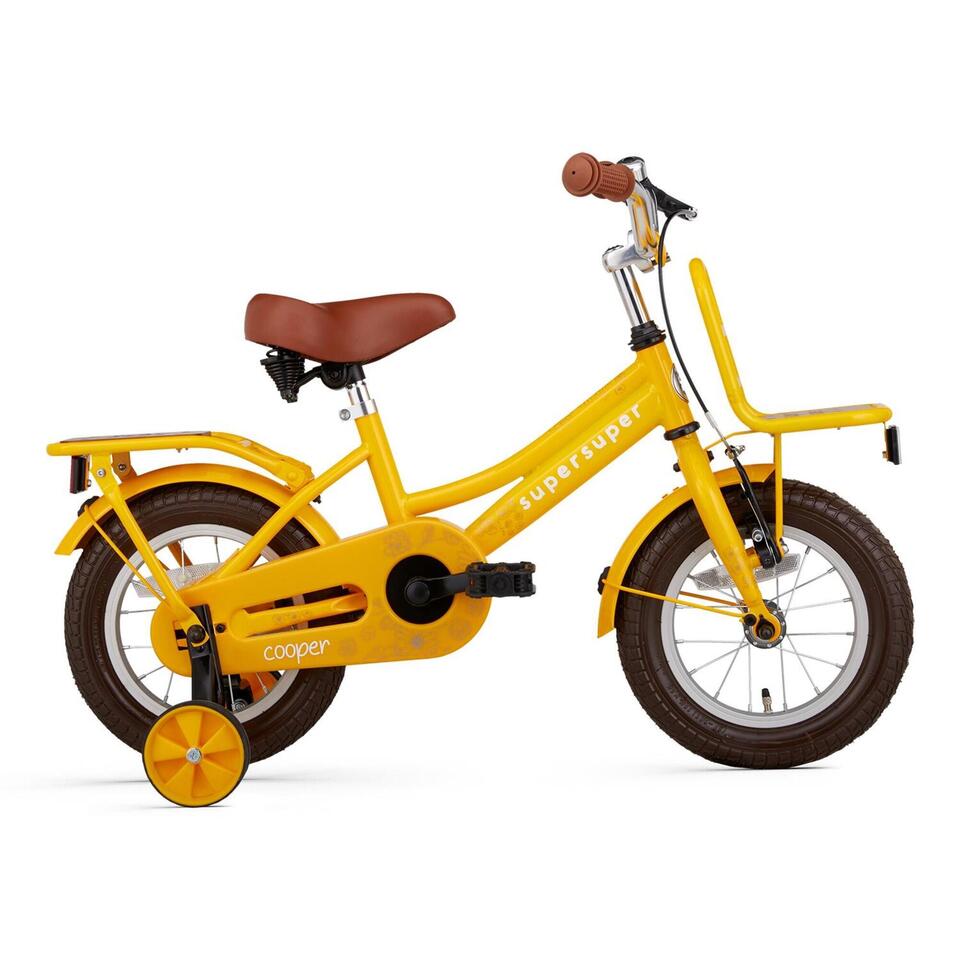 VÉLO ENFANT SUPERSUPER COOPER BAMBOO - 12 POUCES - JAUNE