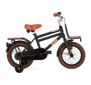 VÉLO ENFANT SUPERSUPER COOPER BAMBOO - 14 POUCES - NOIR MAT