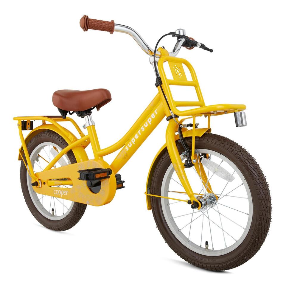 VÉLO ENFANT SUPERSUPER COOPER BAMBOO - 16 POUCES - JAUNE – Image 7