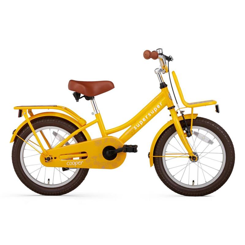 VÉLO ENFANT SUPERSUPER COOPER BAMBOO - 16 POUCES - JAUNE