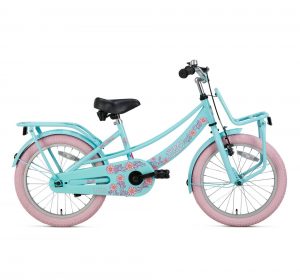 VÉLO ENFANT SUPERSUPER LOLA - FILLES - 18 POUCES - MENTHE / ROSE
