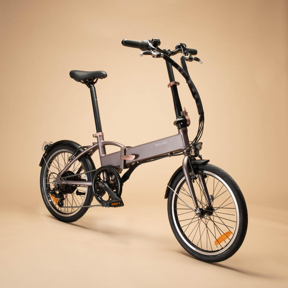 VELO PLIANT A ASSISTANCE ELECTRIQUE TILT 500 TAUPE – Image 2