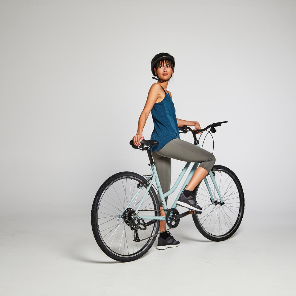 VELO TOUT CHEMIN RIVERSIDE 120 ENJAMBEMENT BAS VERT PASTEL – Image 2