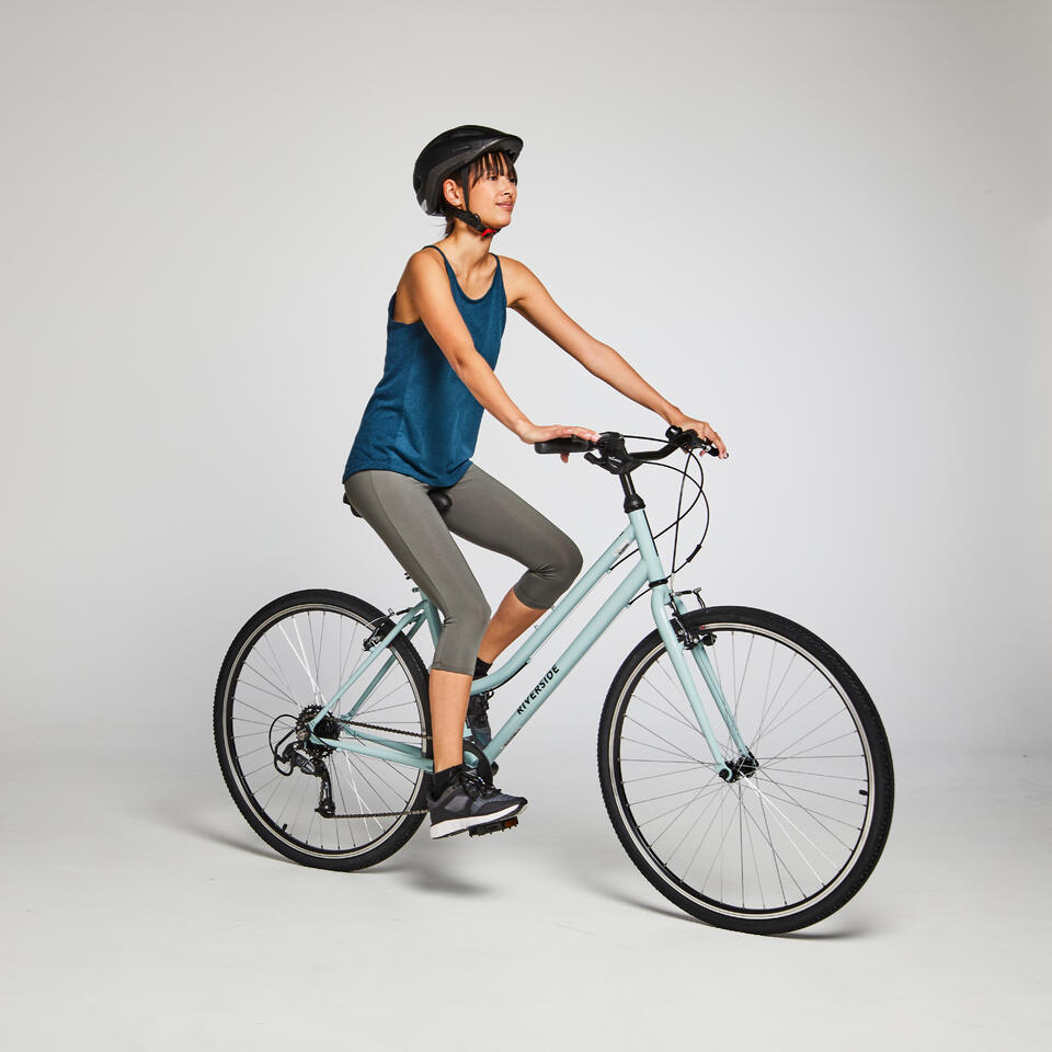 VELO TOUT CHEMIN RIVERSIDE 120 ENJAMBEMENT BAS VERT PASTEL – Image 11