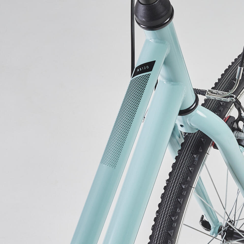 VELO TOUT CHEMIN RIVERSIDE 120 ENJAMBEMENT BAS VERT PASTEL – Image 5