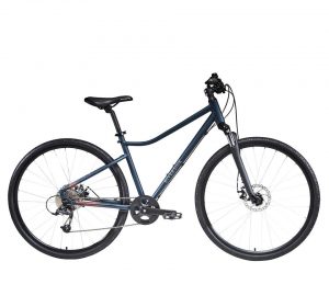 VÉLO TOUT CHEMIN RIVERSIDE 500 BLEU NUIT