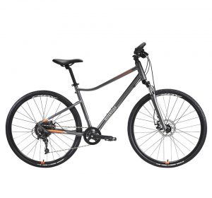 VELO TOUT CHEMIN RIVERSIDE 700 GRIS & ORANGE