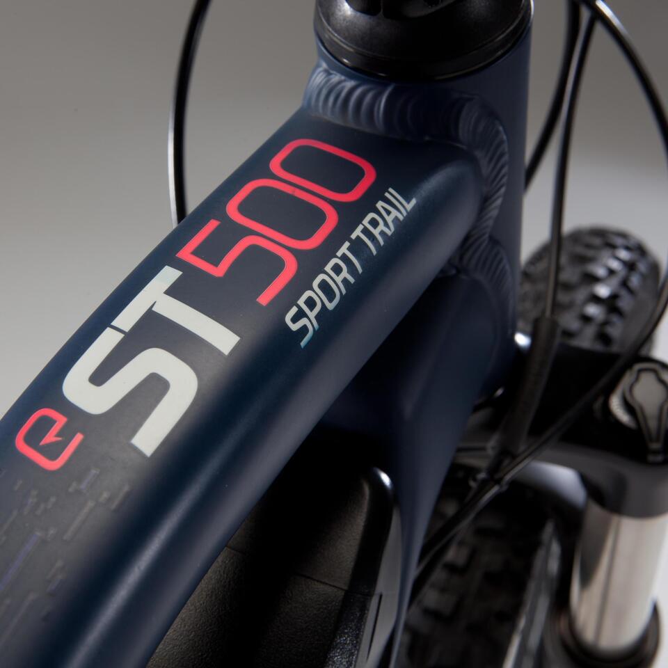 VÉLO VTT ÉLECTRIQUE E-ST 500 FEMME BLEU 27,5"- MOTEUR ROUE – Image 9